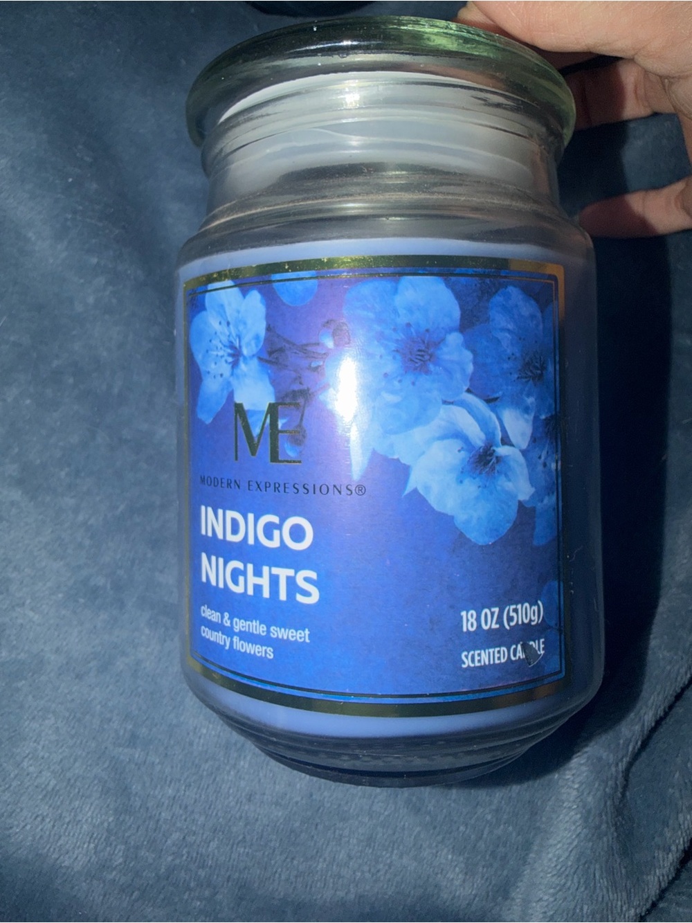 Expressions Indigo Nights Candle - Blue